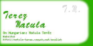 terez matula business card